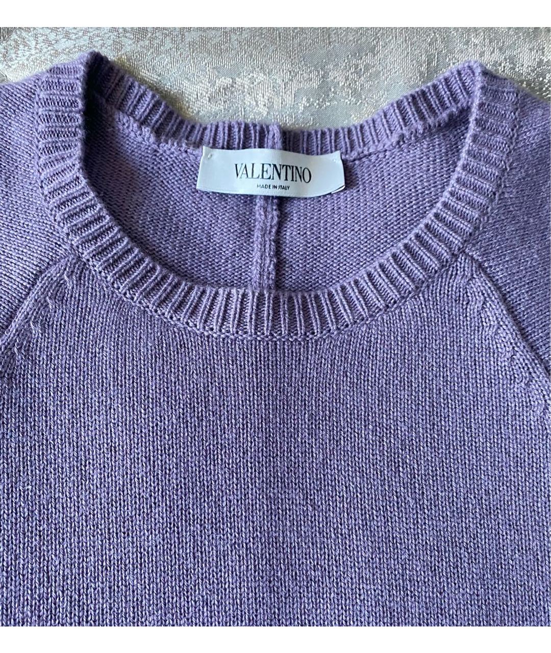 VALENTINO Фиолетовый кашемировый джемпер / свитер, фото 6