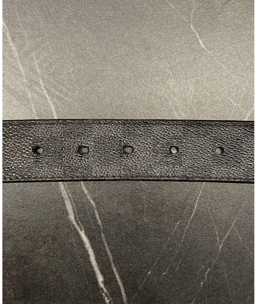 LOUIS VUITTON Черный кожаный ремень, фото 4