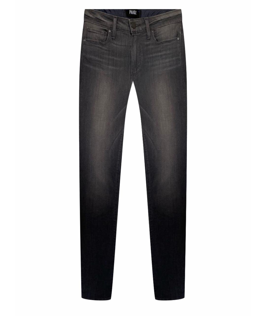 PAIGE Серые хлопко-эластановые джинсы слим, фото 1