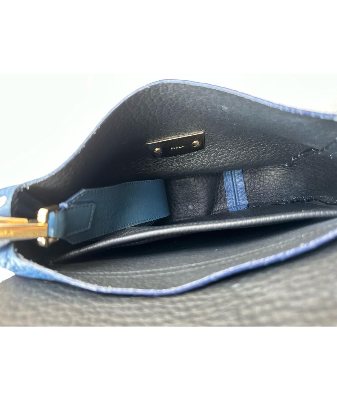 FURLA Синяя кожаная сумка через плечо, фото 4