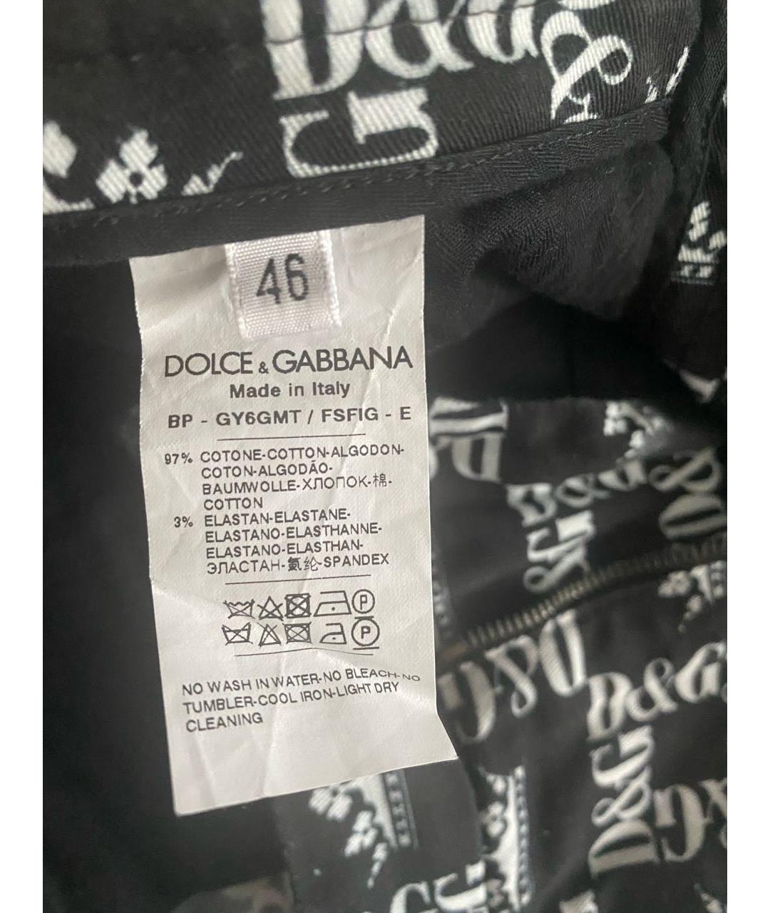 DOLCE&GABBANA Черные хлопковые шорты, фото 4