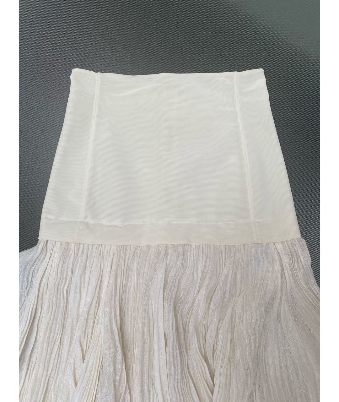 CELINE PRE-OWNED Бежевая льняная юбка миди, фото 3