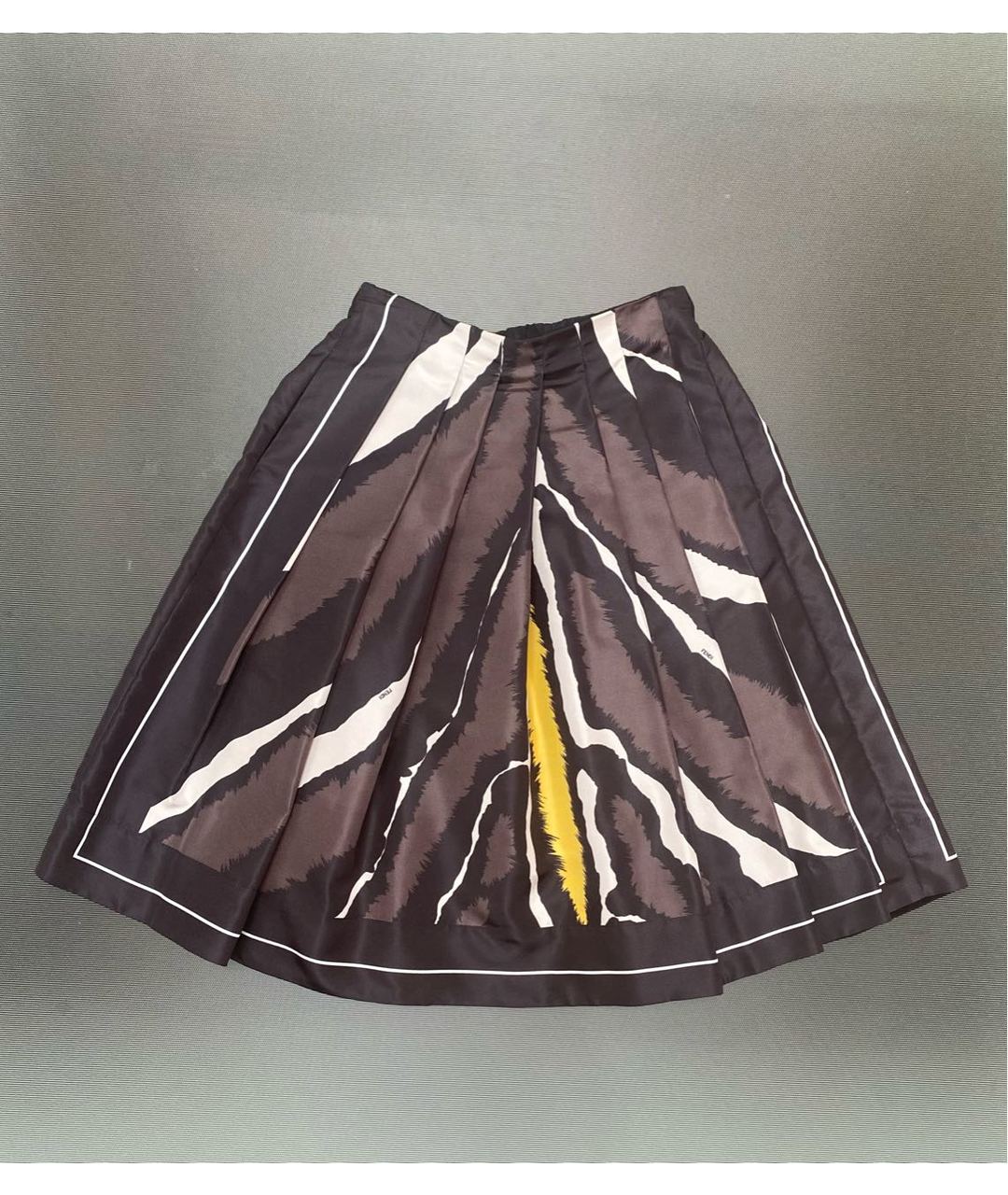 FENDI Мульти шелковая юбка миди, фото 6