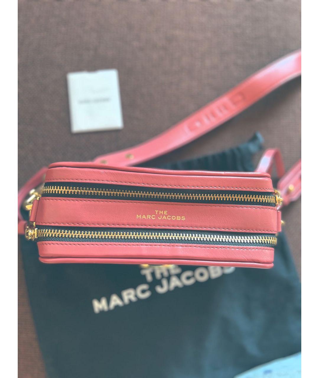 MARC JACOBS Коралловая кожаная сумка через плечо, фото 4