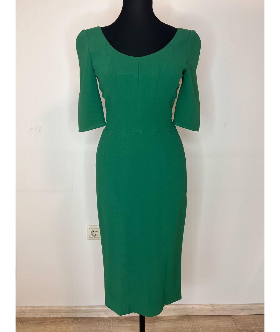 DOLCE&GABBANA Зеленые вискозное платье, фото 4