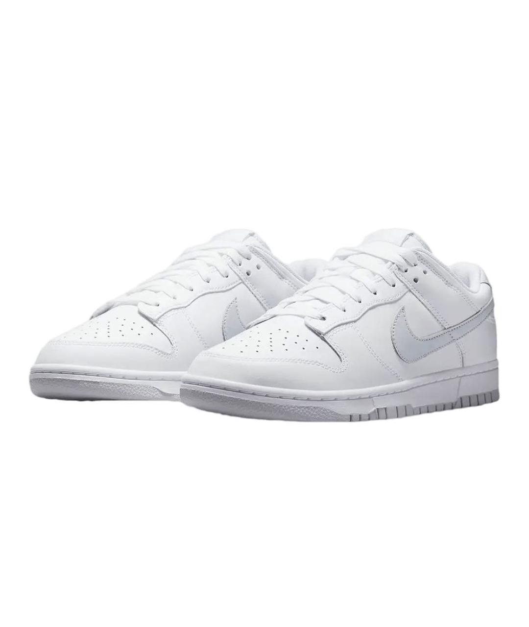 NIKE Белые кожаные низкие кроссовки / кеды, фото 2