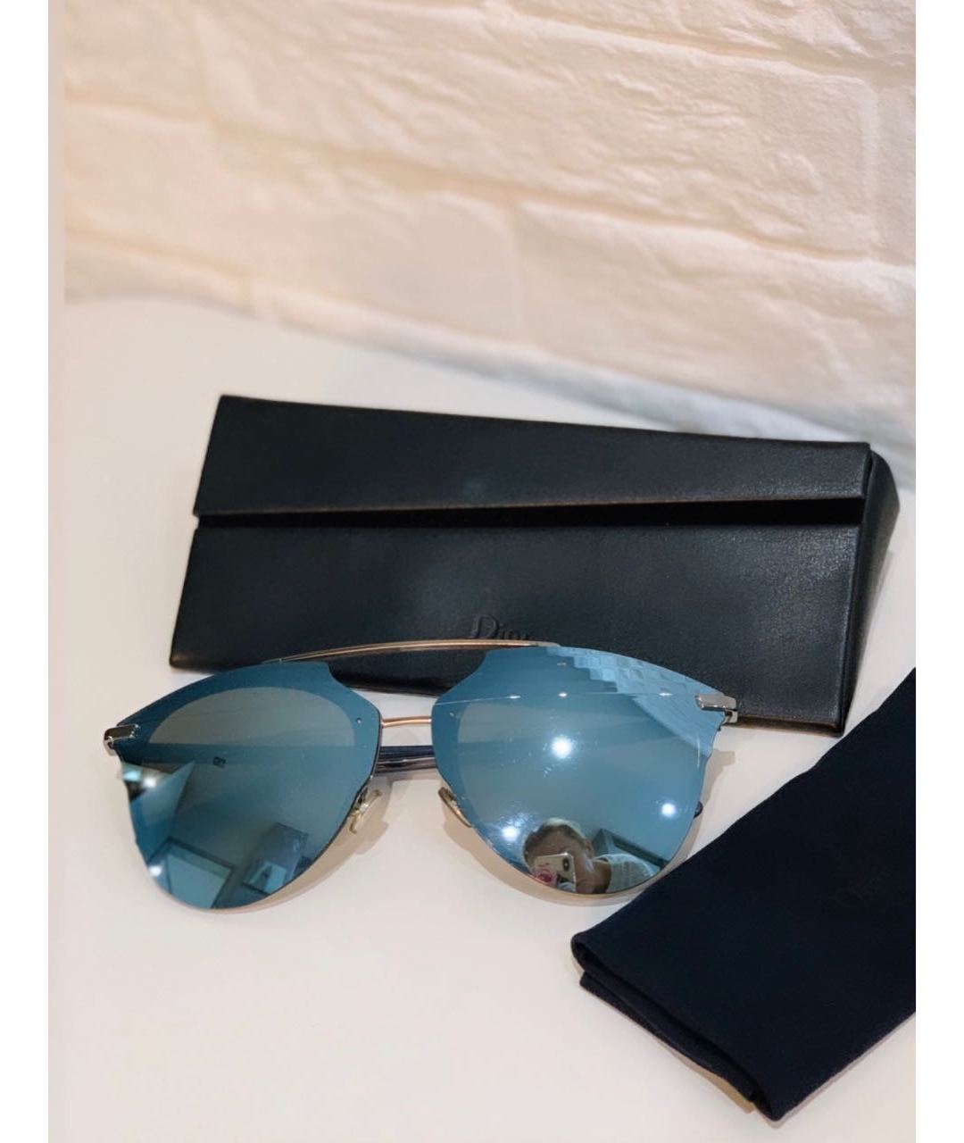 CHRISTIAN DIOR PRE-OWNED Голубые пластиковые солнцезащитные очки, фото 3