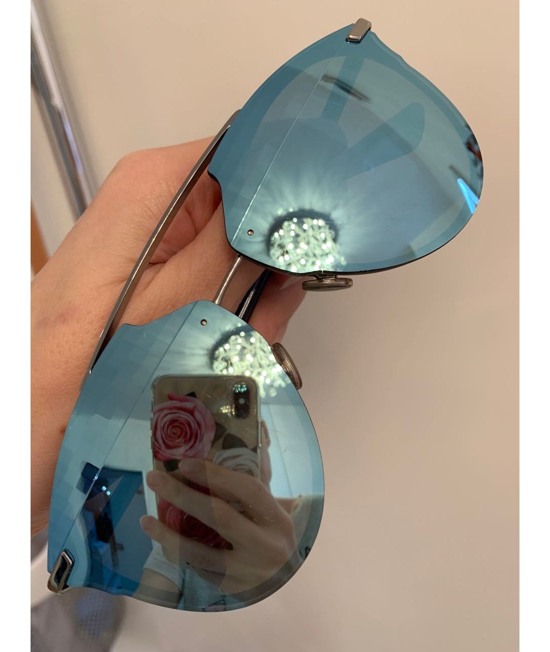 CHRISTIAN DIOR PRE-OWNED Голубые пластиковые солнцезащитные очки, фото 5