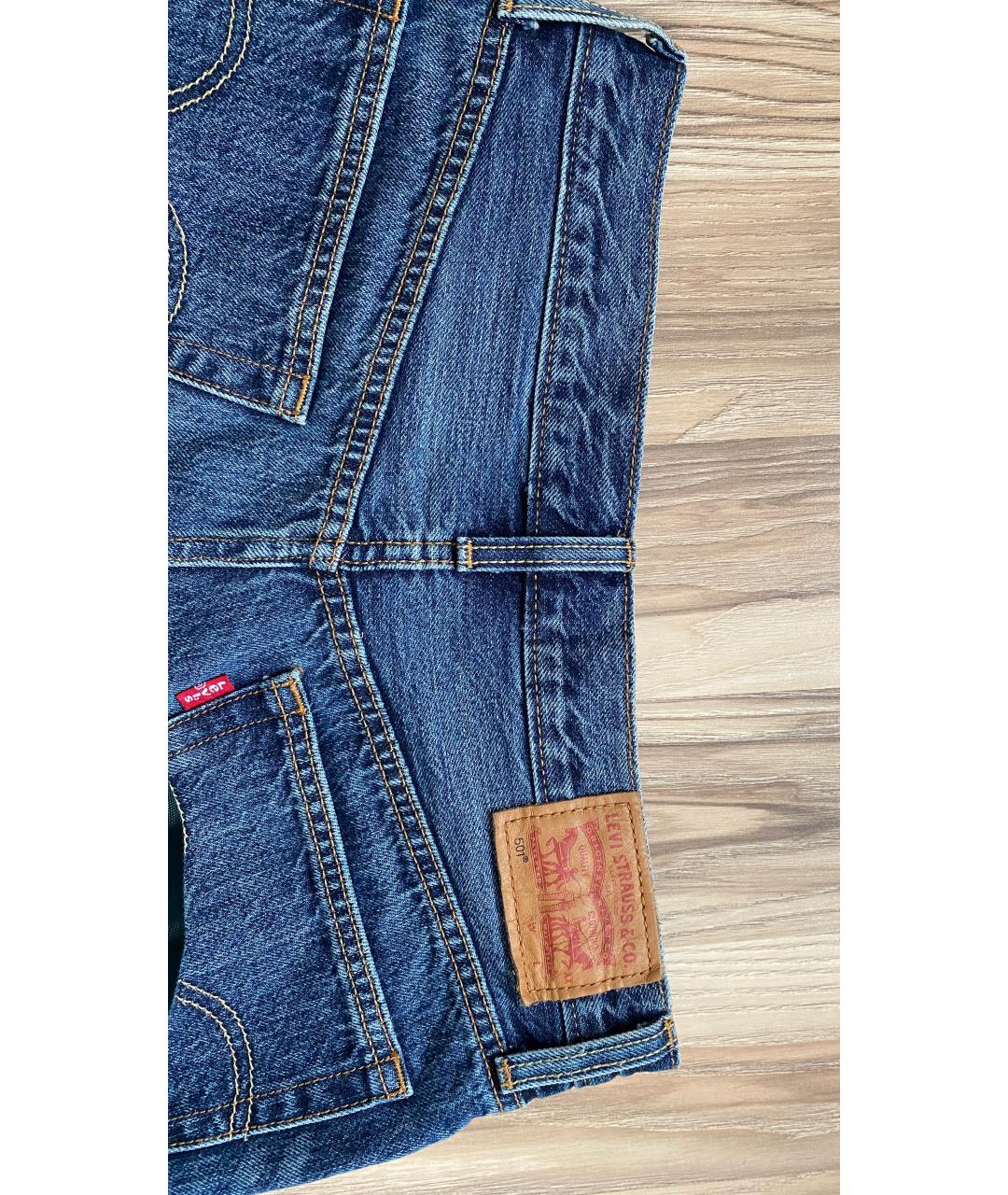 LEVI'S Синие деним шорты, фото 3