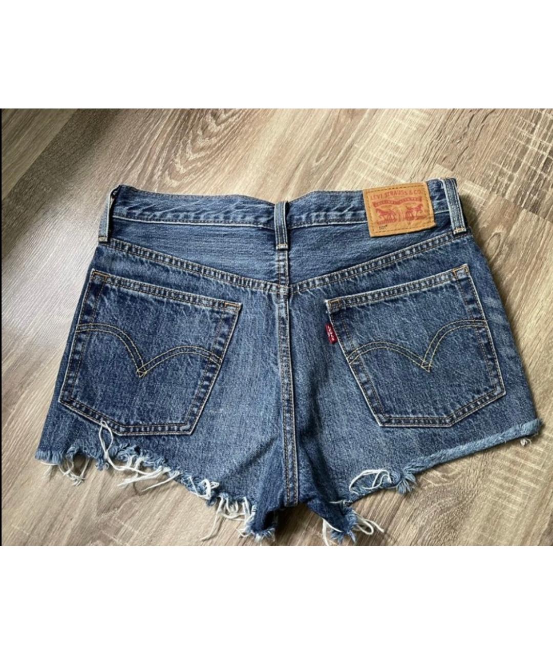 LEVI'S Синие деним шорты, фото 2