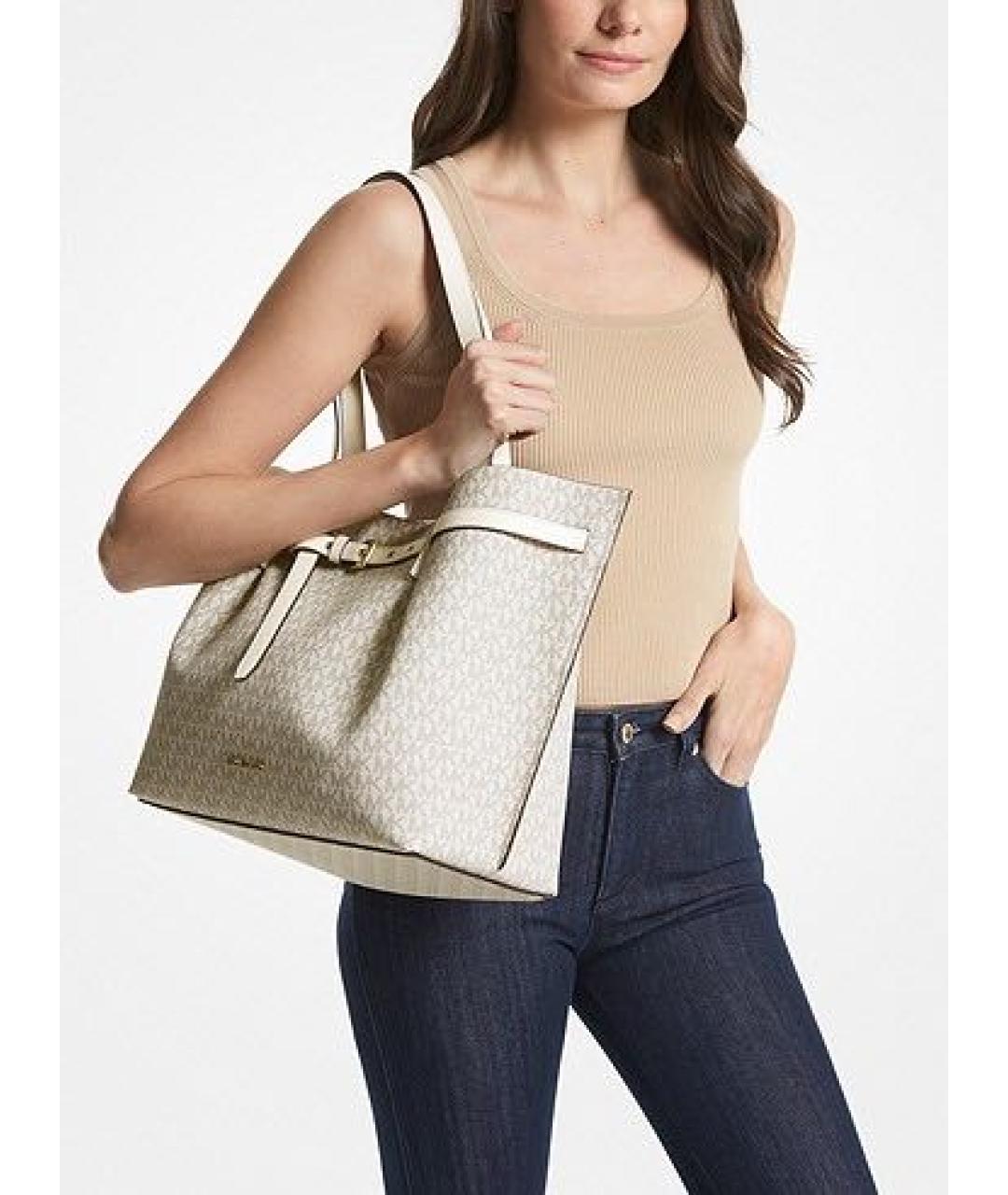 MICHAEL MICHAEL KORS Белая сумка тоут, фото 6
