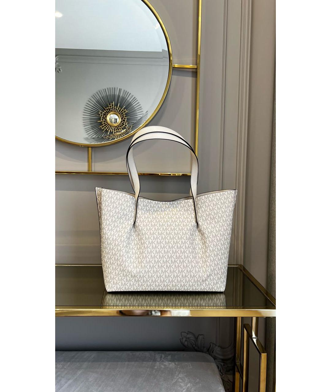MICHAEL MICHAEL KORS Белая сумка тоут, фото 5