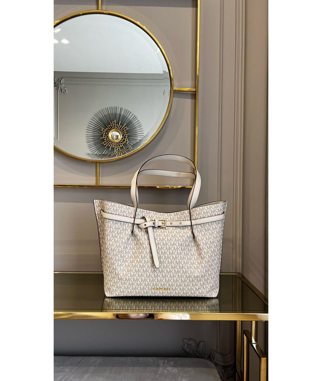 MICHAEL MICHAEL KORS Белая сумка тоут, фото 2