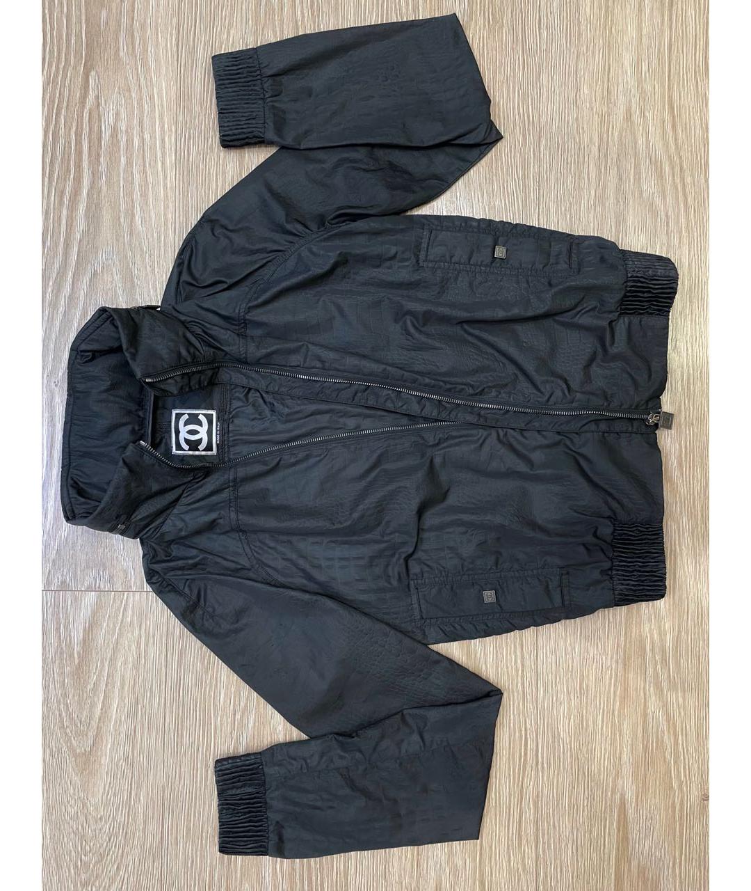 CHANEL PRE-OWNED Черная полиэстеровая куртка, фото 3