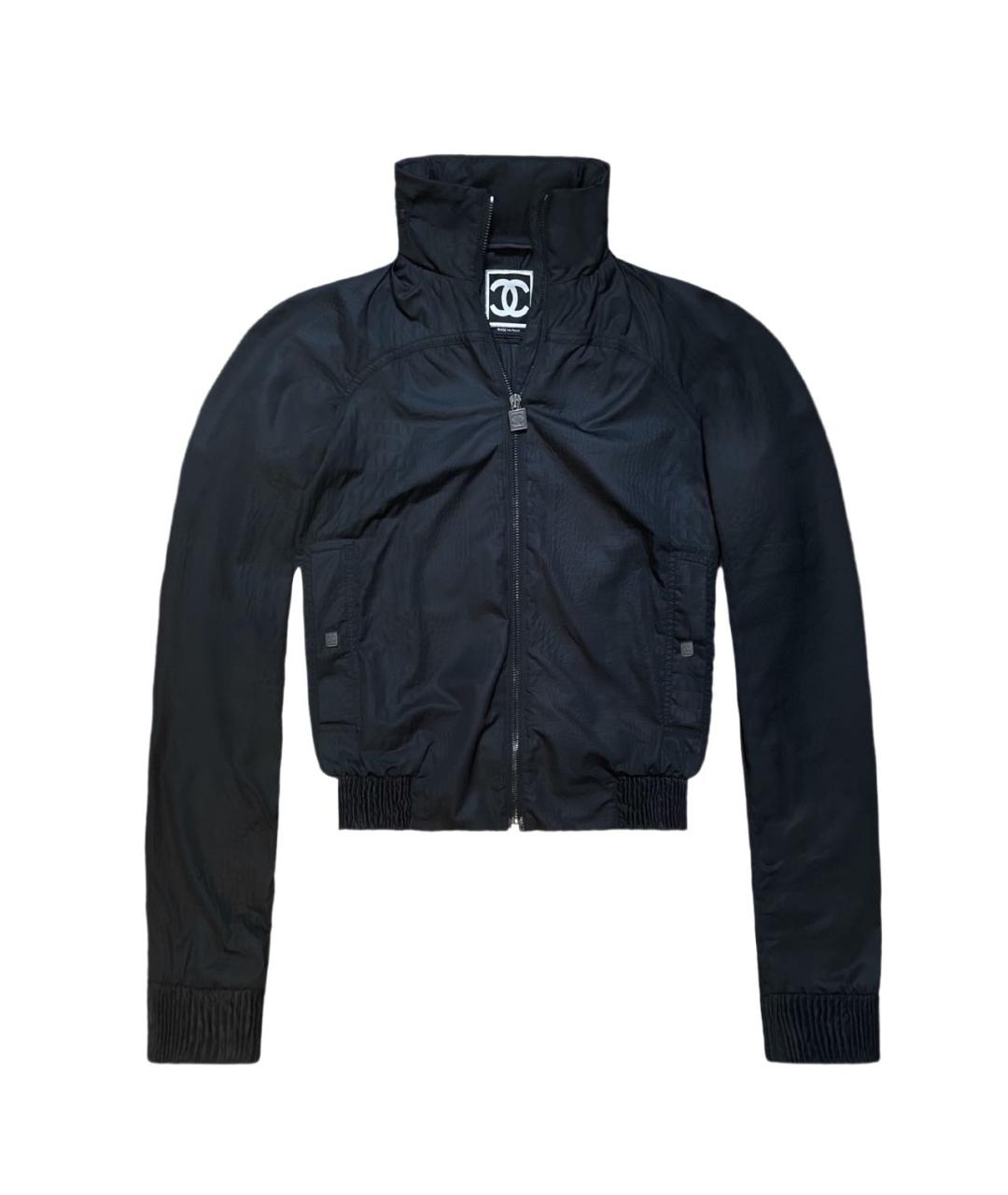 CHANEL PRE-OWNED Черная полиэстеровая куртка, фото 1