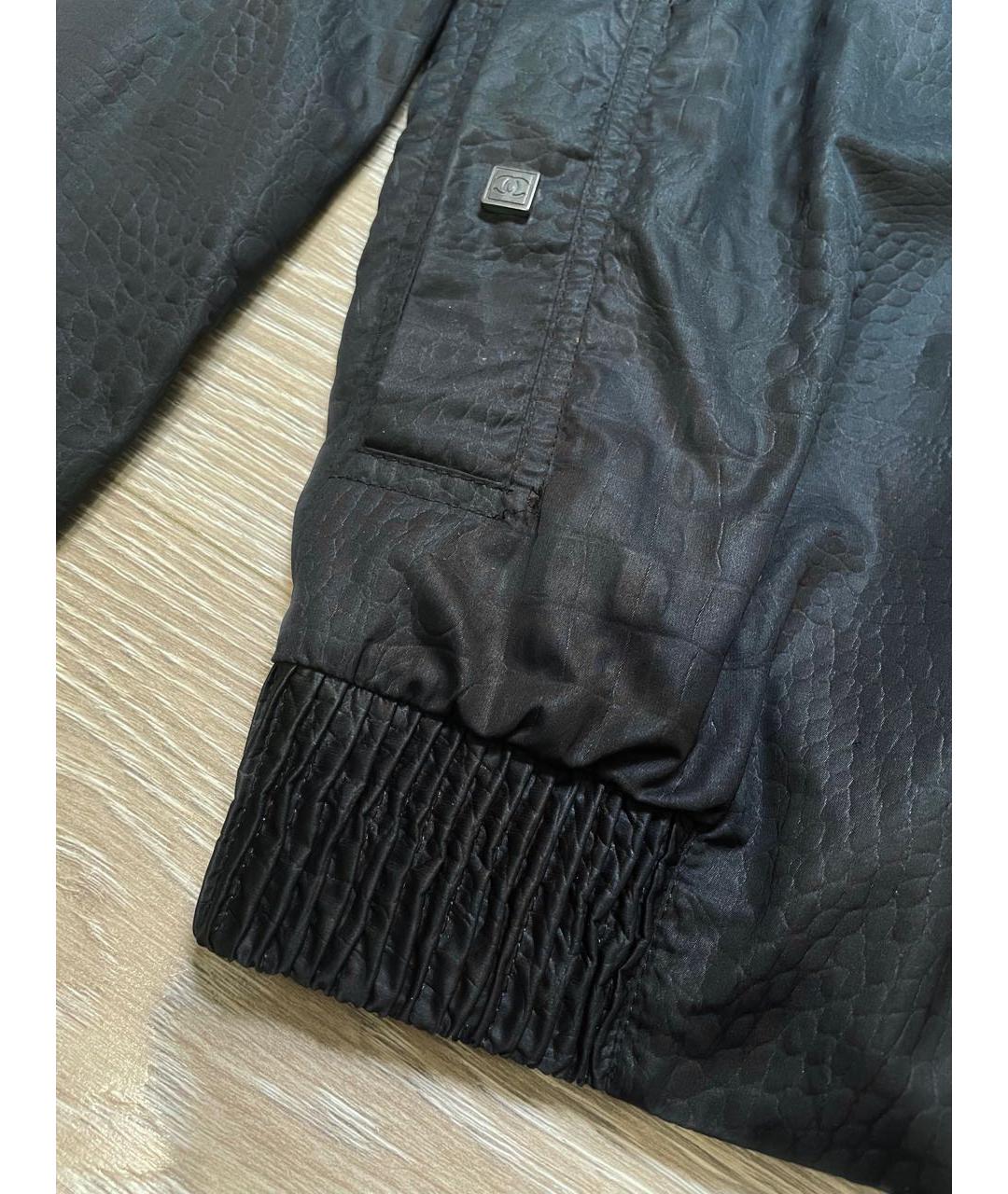 CHANEL PRE-OWNED Черная полиэстеровая куртка, фото 6