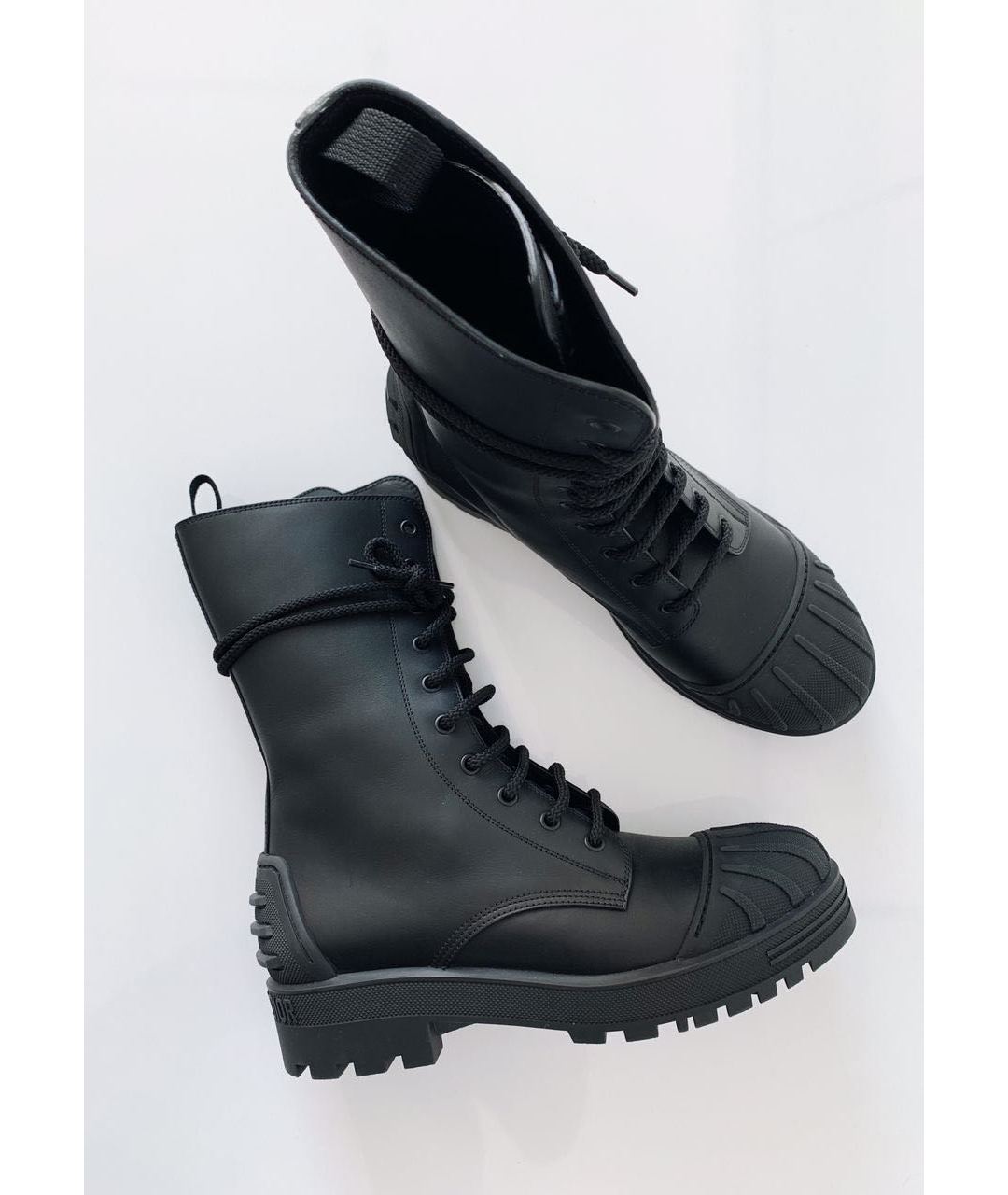 CHRISTIAN DIOR PRE-OWNED Черные кожаные ботинки, фото 8