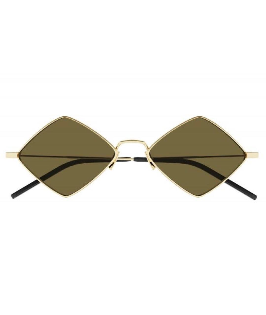 SAINT LAURENT Хаки металлические солнцезащитные очки, фото 9