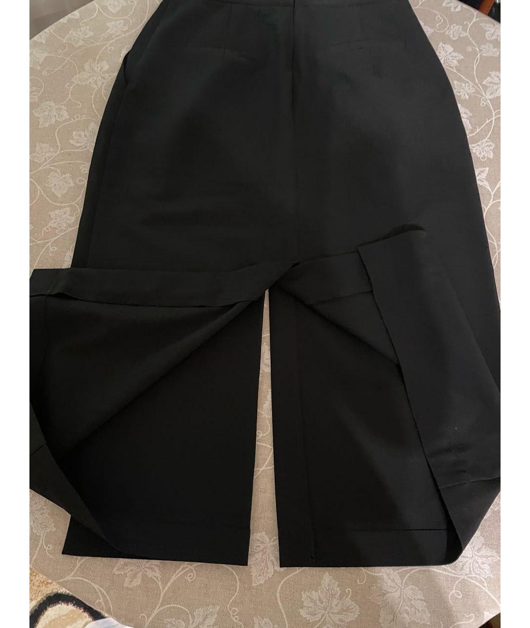 12 STOREEZ Черная хлопко-эластановая юбка миди, фото 4