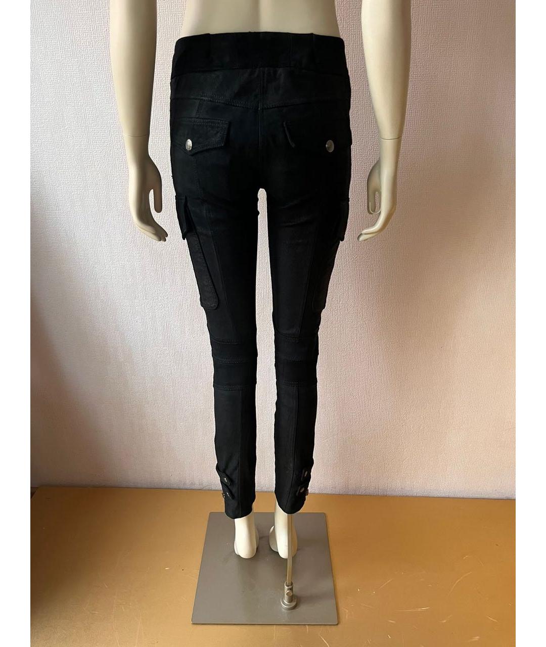 BURBERRY Черные замшевые прямые брюки, фото 4