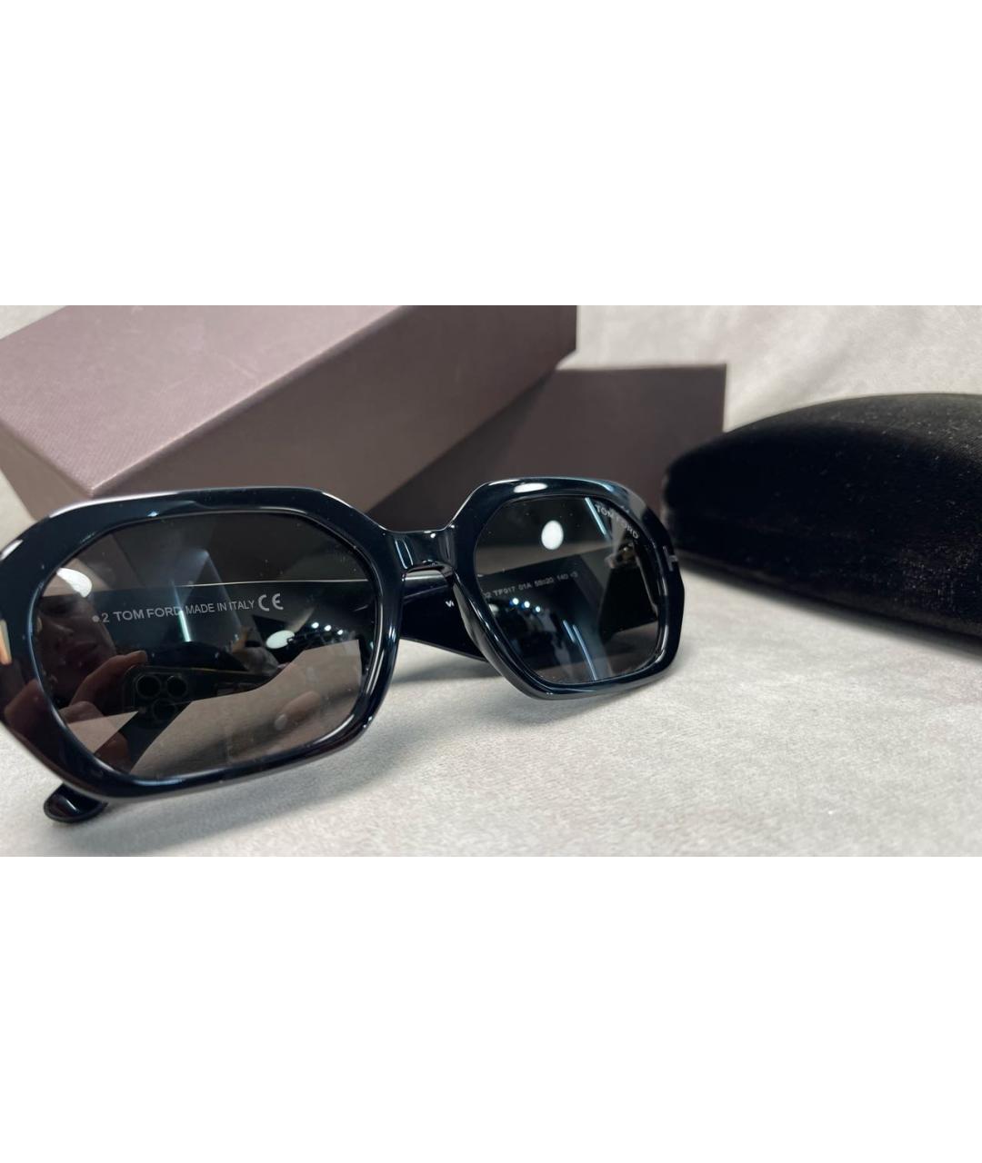 TOM FORD Черные пластиковые солнцезащитные очки, фото 2