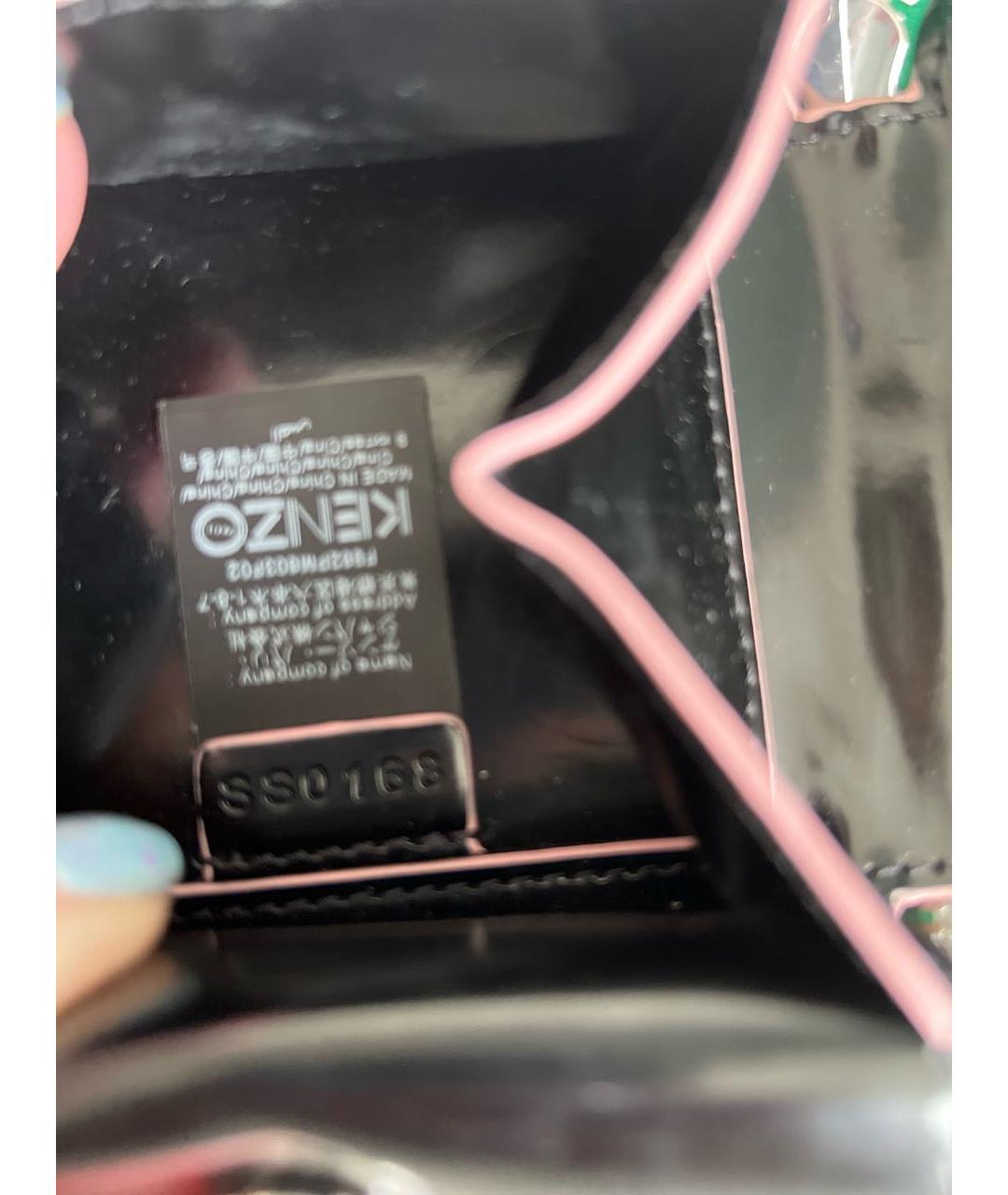 KENZO Черный кожаный кошелек, фото 8