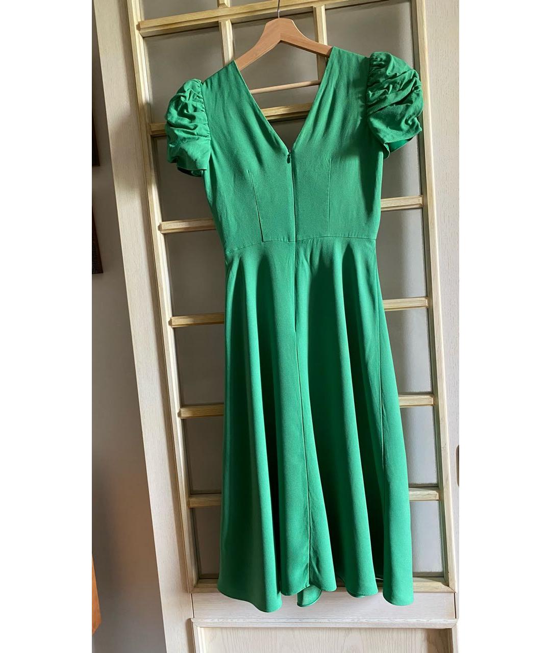 SALONI Зеленые вискозное повседневное платье, фото 2