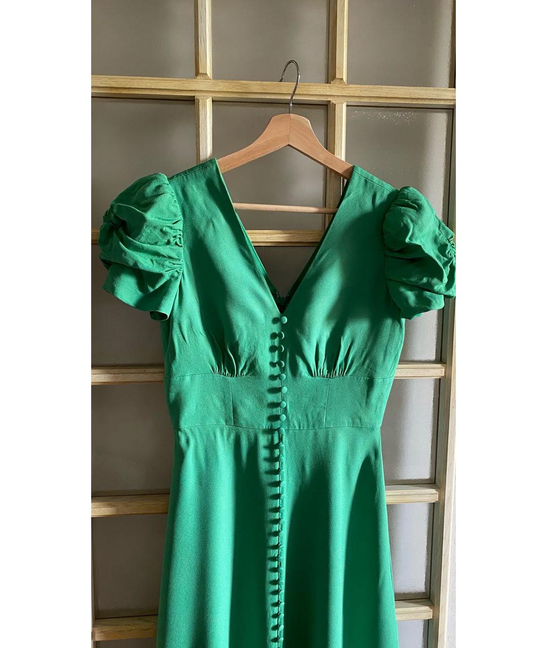 SALONI Зеленые вискозное повседневное платье, фото 3