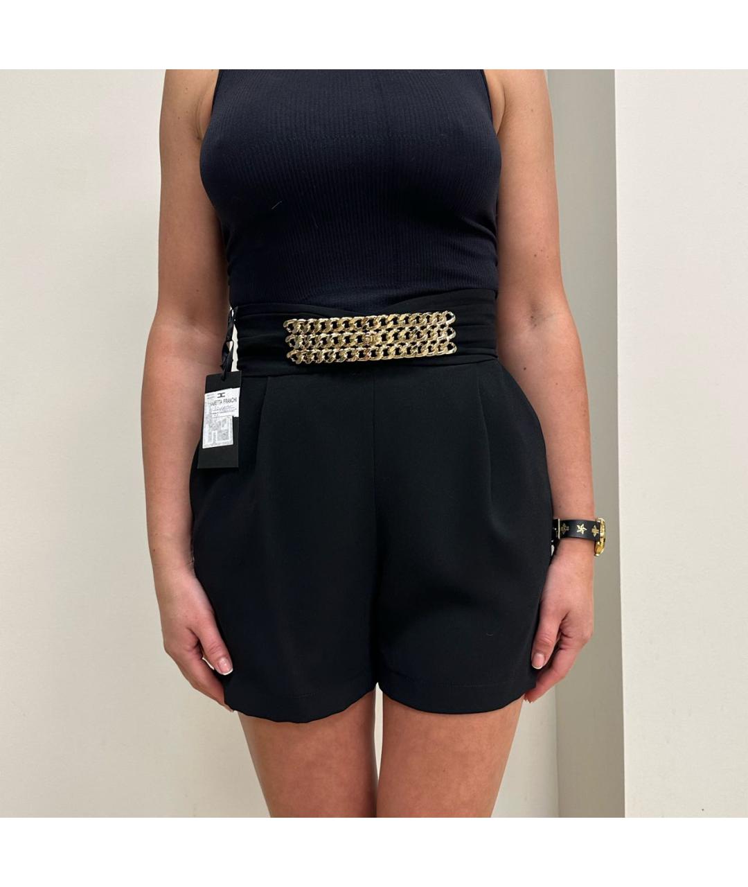 ELISABETTA FRANCHI Черные шорты, фото 4