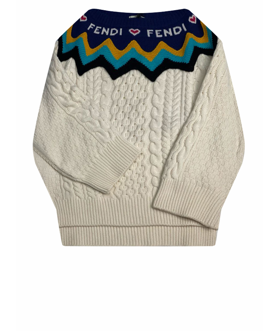 FENDI Белый кашемировый джемпер / свитер, фото 1