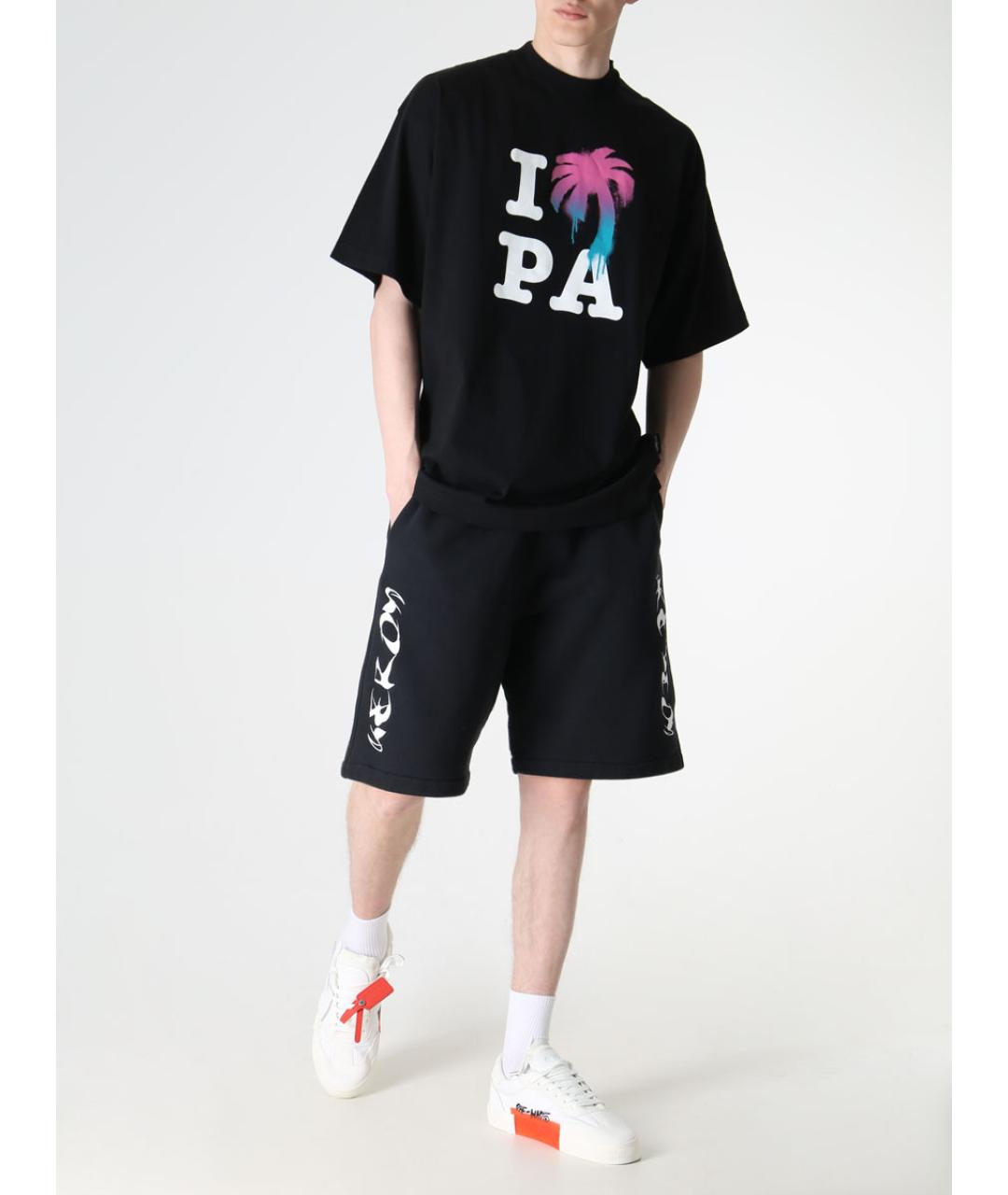 PALM ANGELS Черная футболка, фото 2