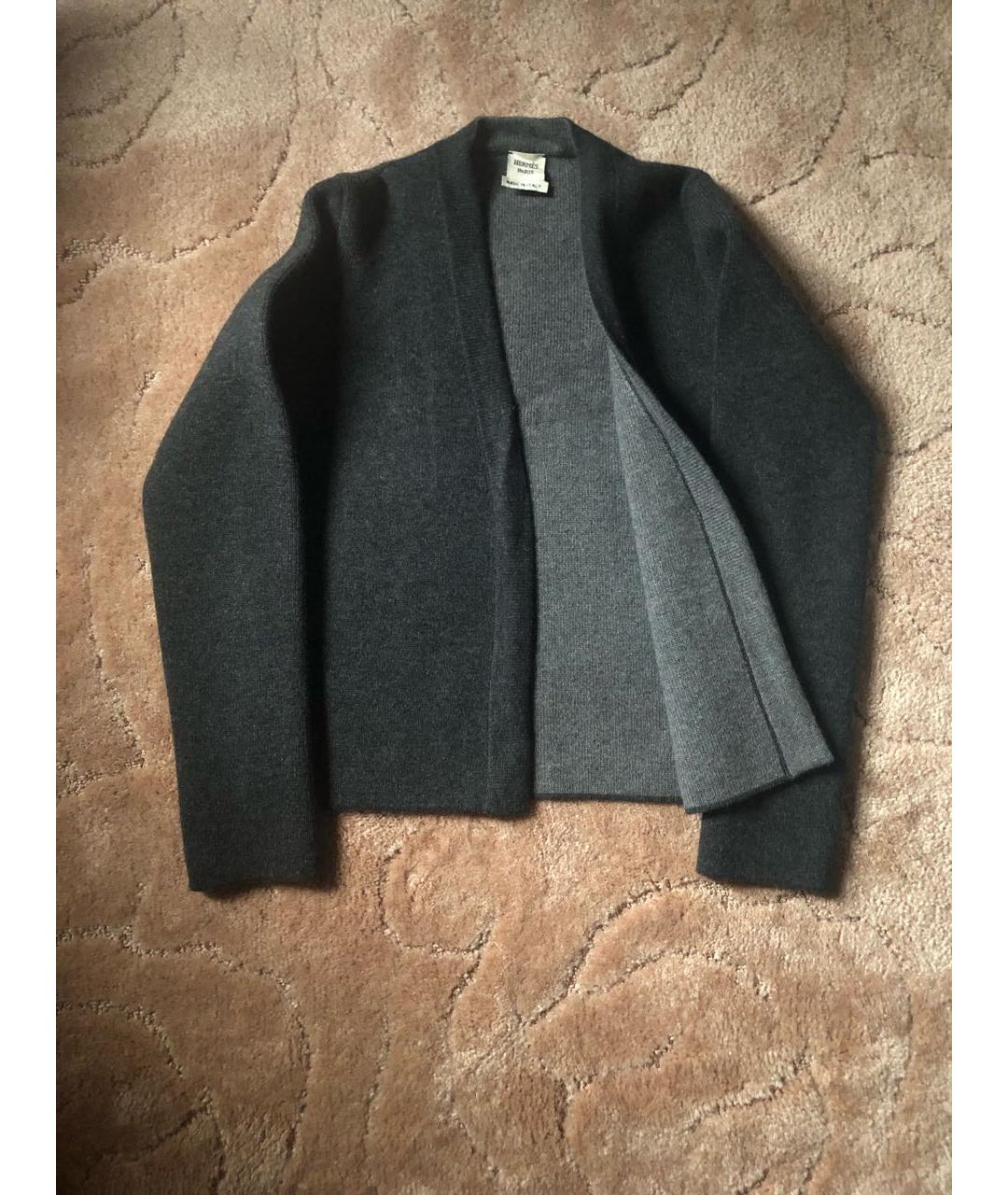 HERMES PRE-OWNED Серый кашемировый жакет/пиджак, фото 3