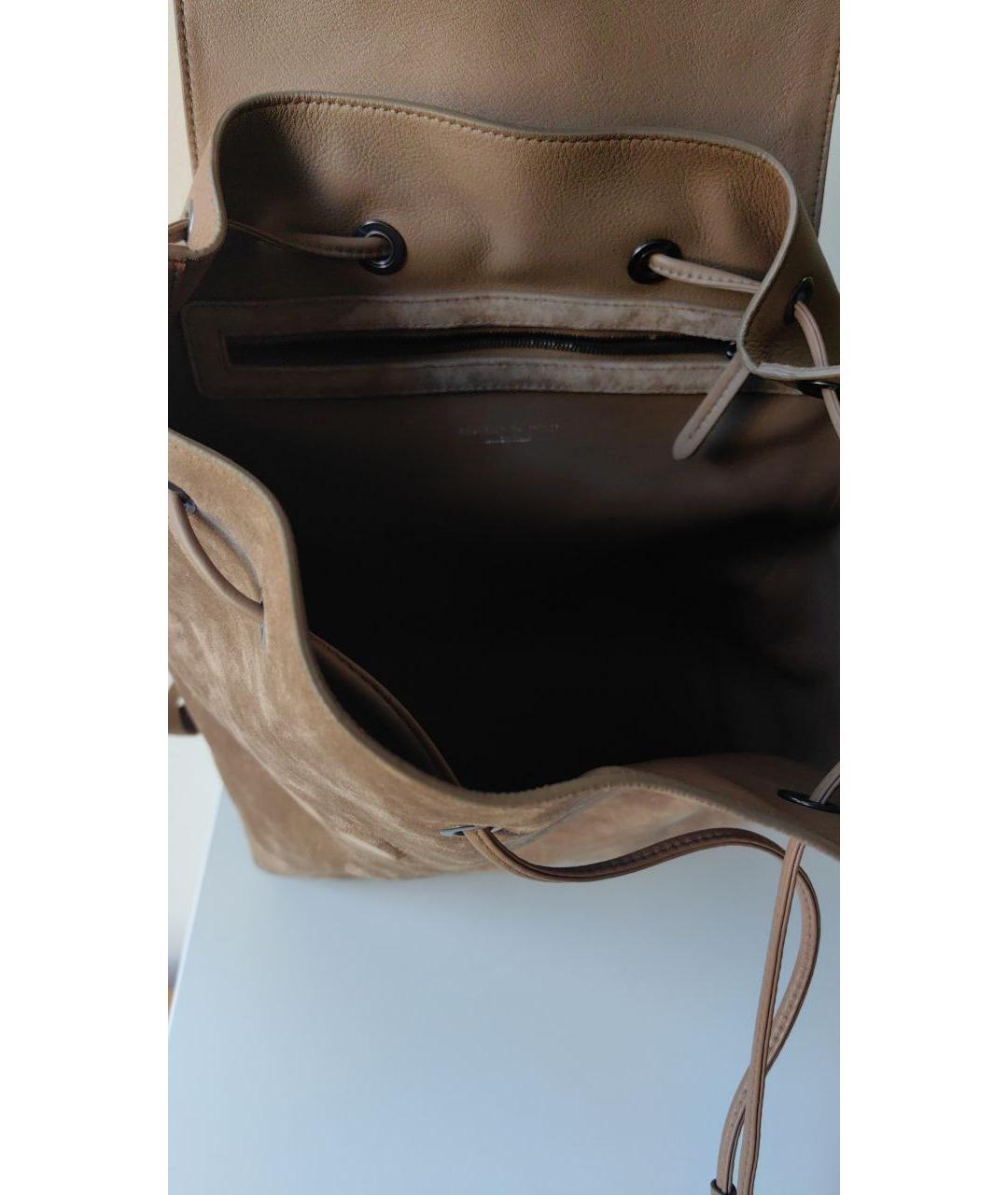 BRUNELLO CUCINELLI Коричневый замшевый рюкзак, фото 4