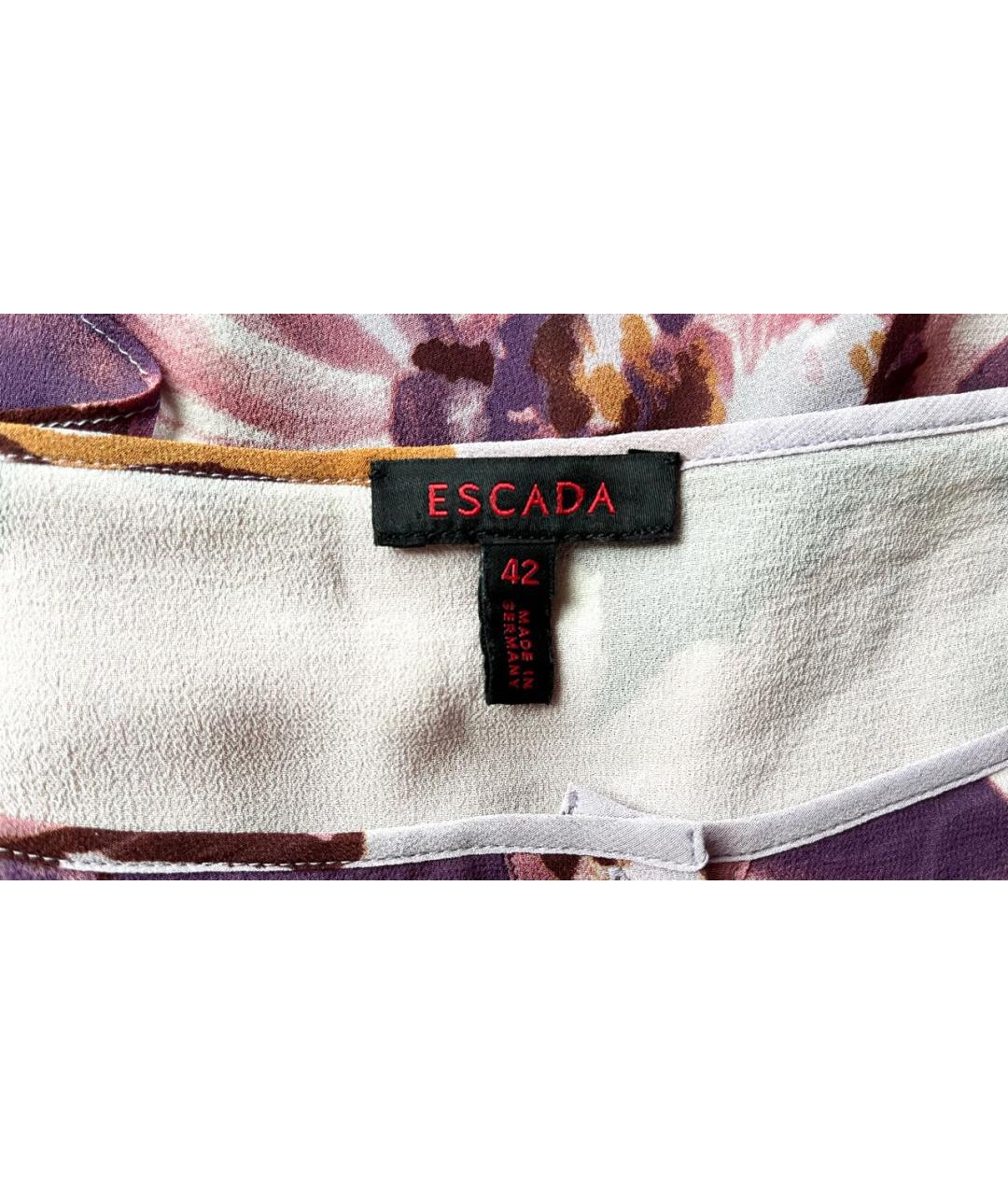 ESCADA Мульти шелковое повседневное платье, фото 6