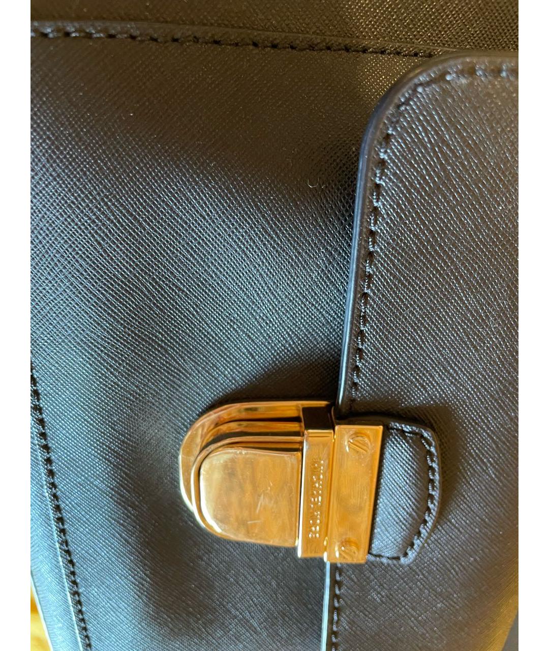 MICHAEL KORS Черная кожаная сумка с короткими ручками, фото 5