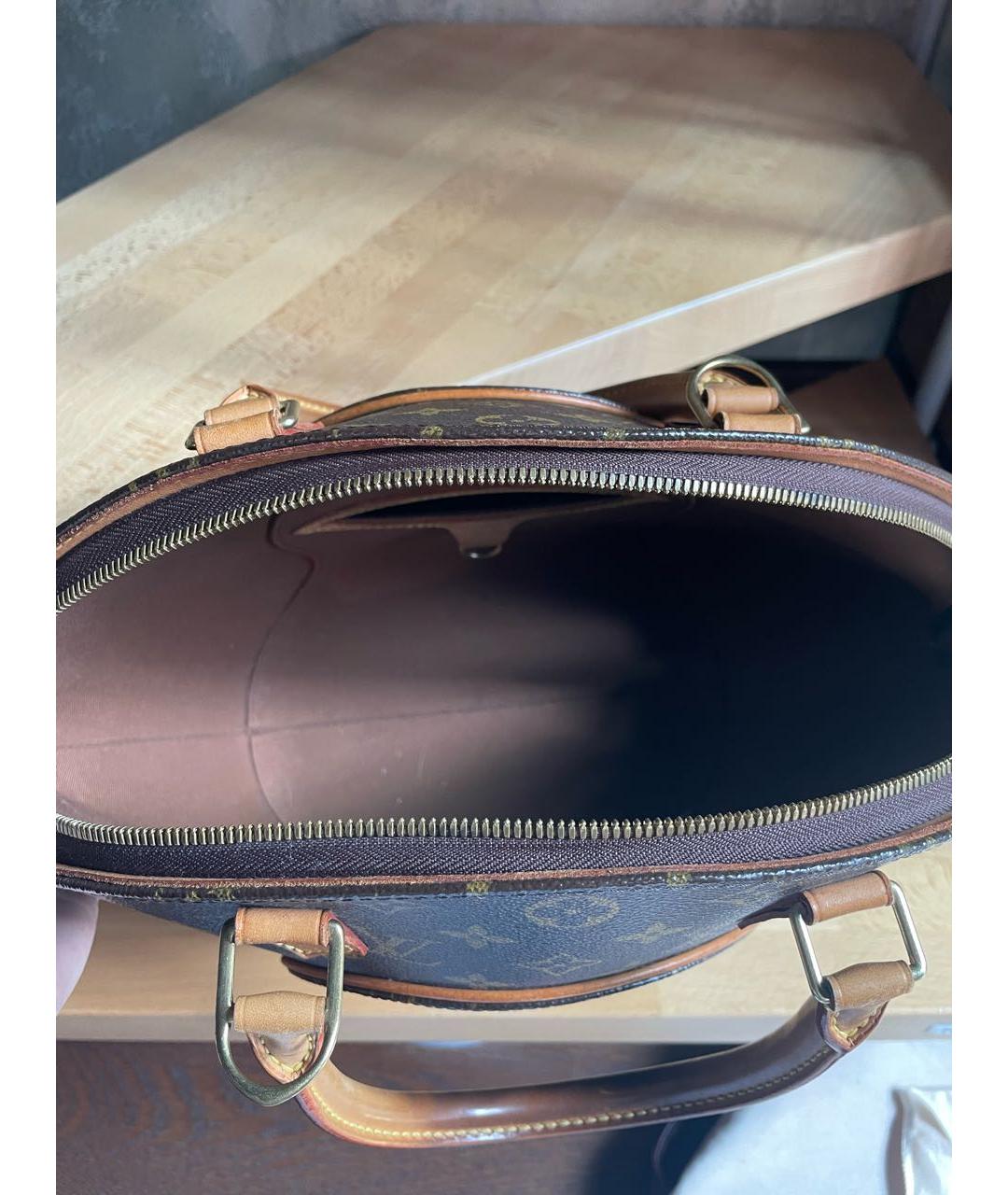 LOUIS VUITTON PRE-OWNED Коричневая кожаная сумка с короткими ручками, фото 3