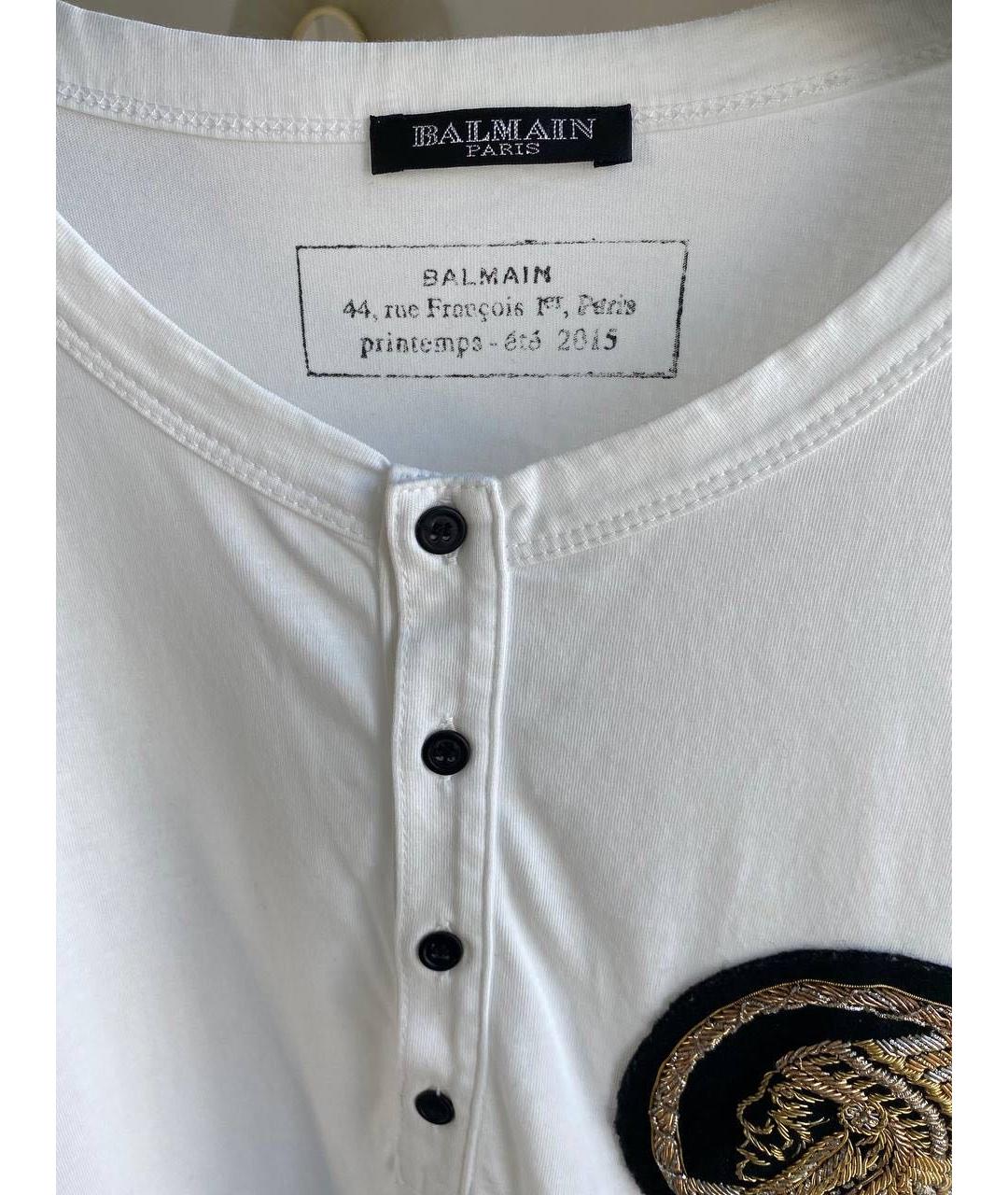BALMAIN Белая футболка, фото 4