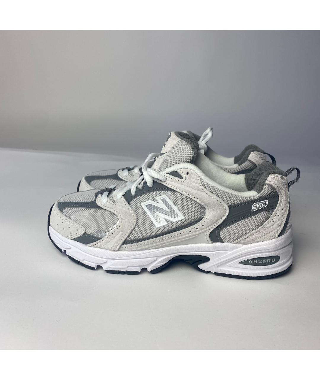 NEW BALANCE Серые замшевые кроссовки, фото 8