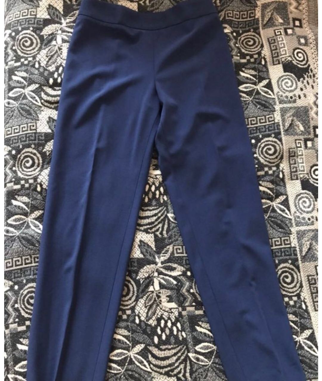 ARMANI COLLEZIONI Синие шерстяные прямые брюки, фото 4