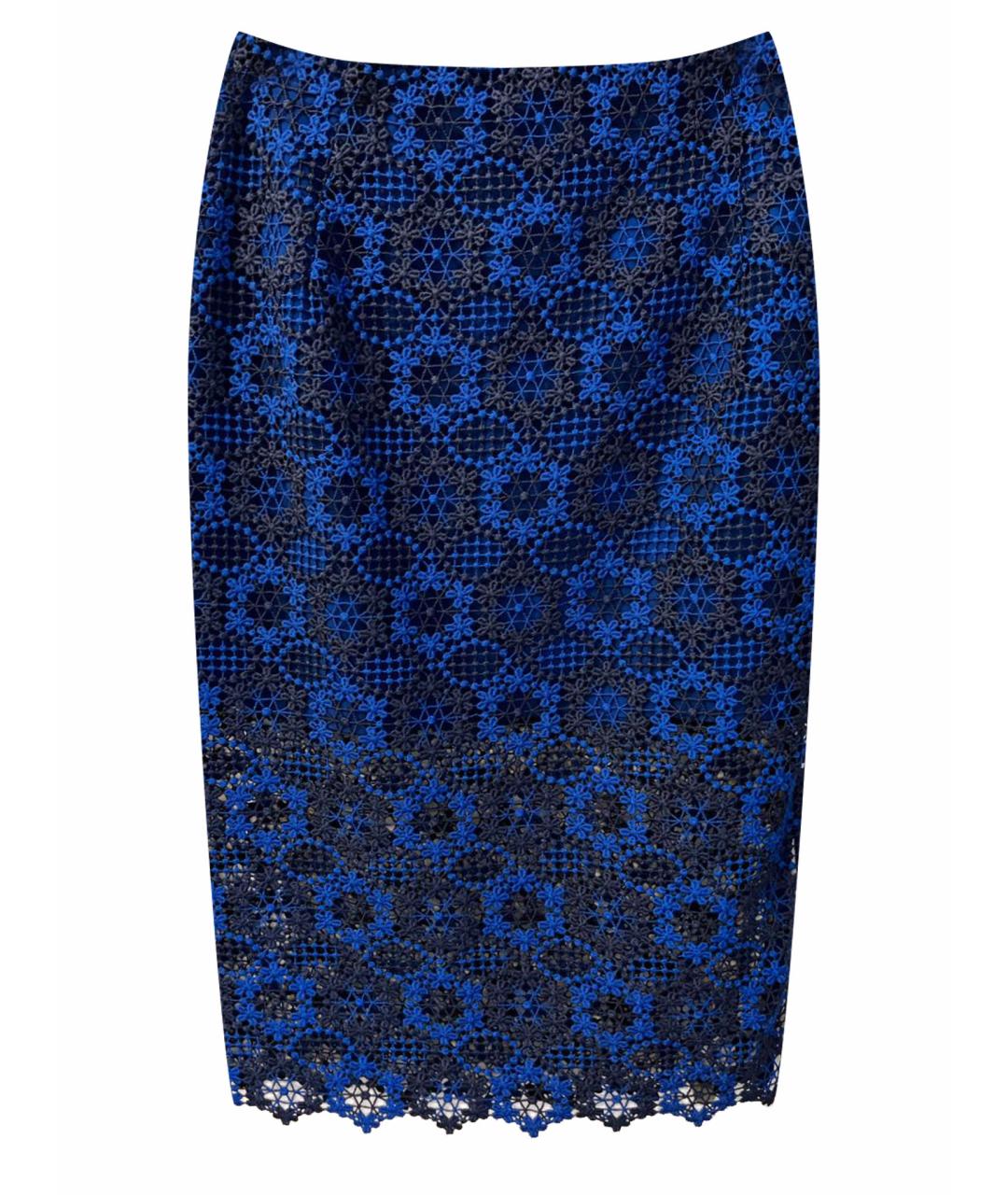 SANDRO Синяя кружевная юбка миди, фото 1