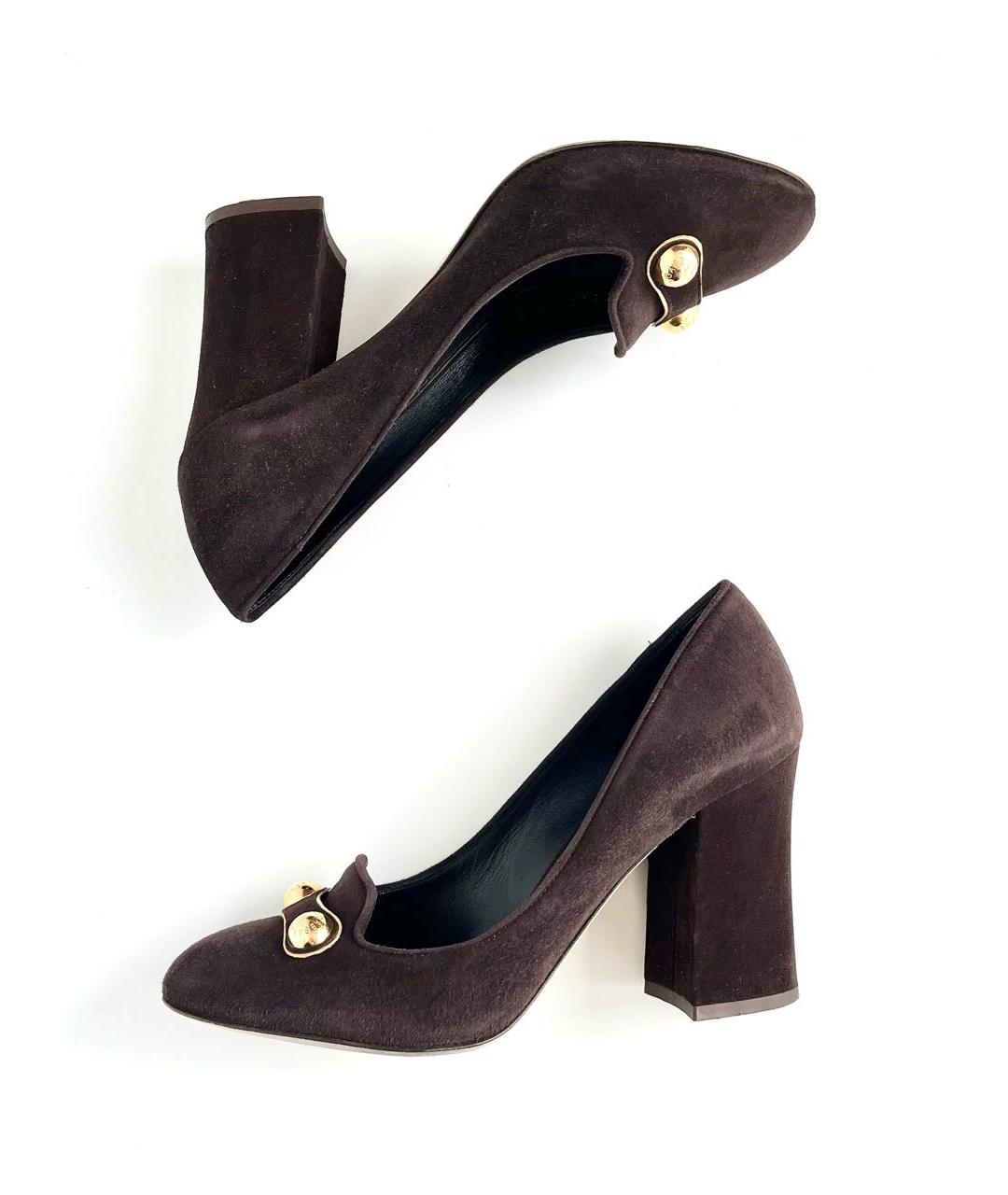 DOLCE&GABBANA Коричневые замшевые туфли, фото 2