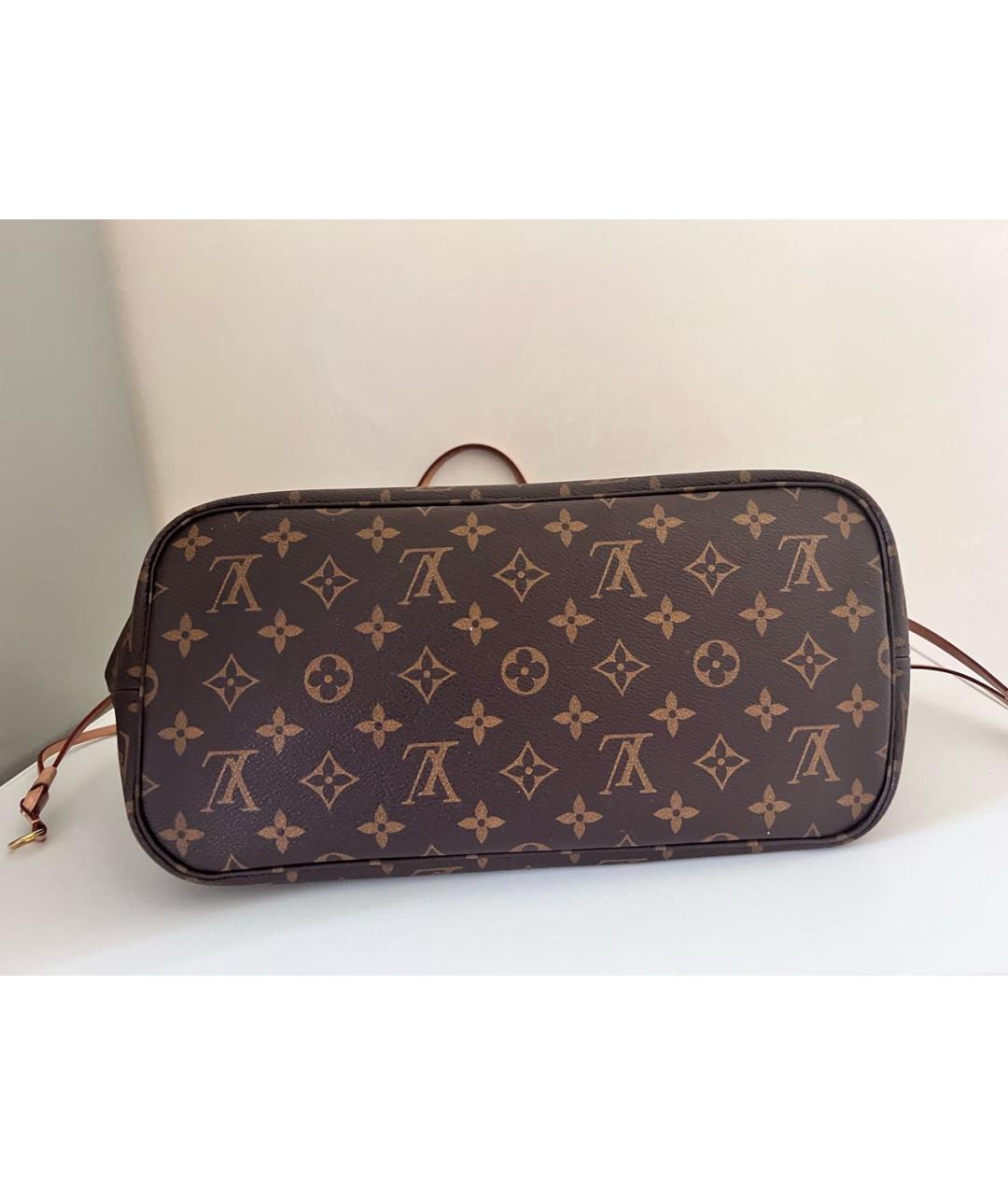 LOUIS VUITTON Коричневая кожаная сумка тоут, фото 2