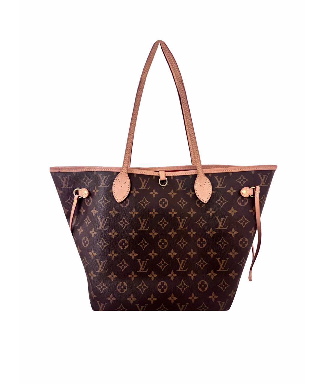 LOUIS VUITTON Коричневая кожаная сумка тоут, фото 1