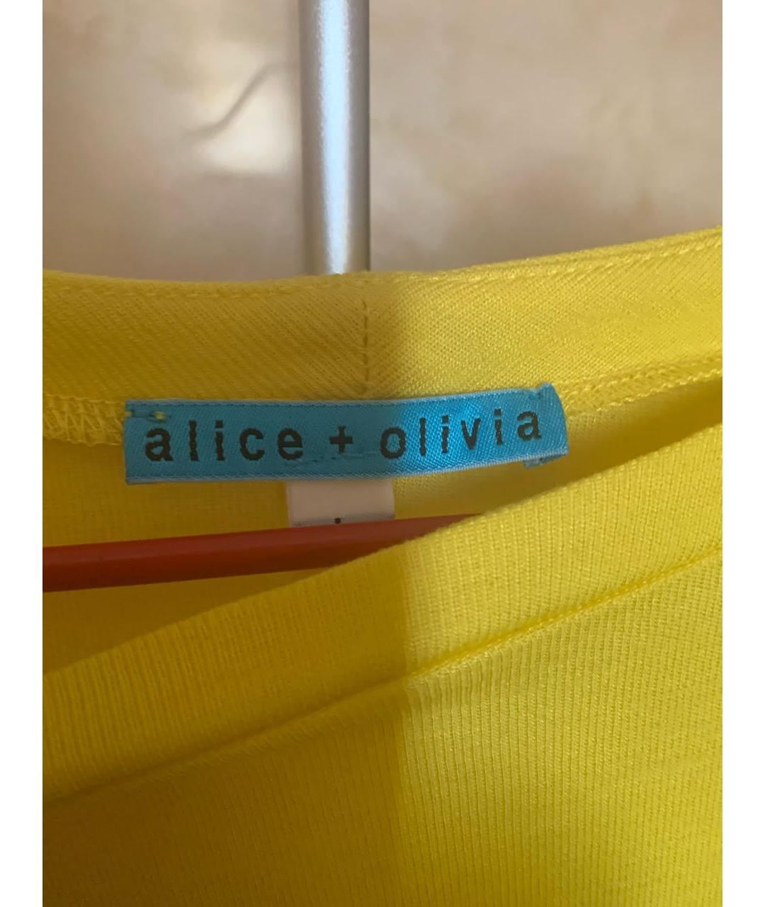 ALICE+OLIVIA Желтая блузы, фото 3