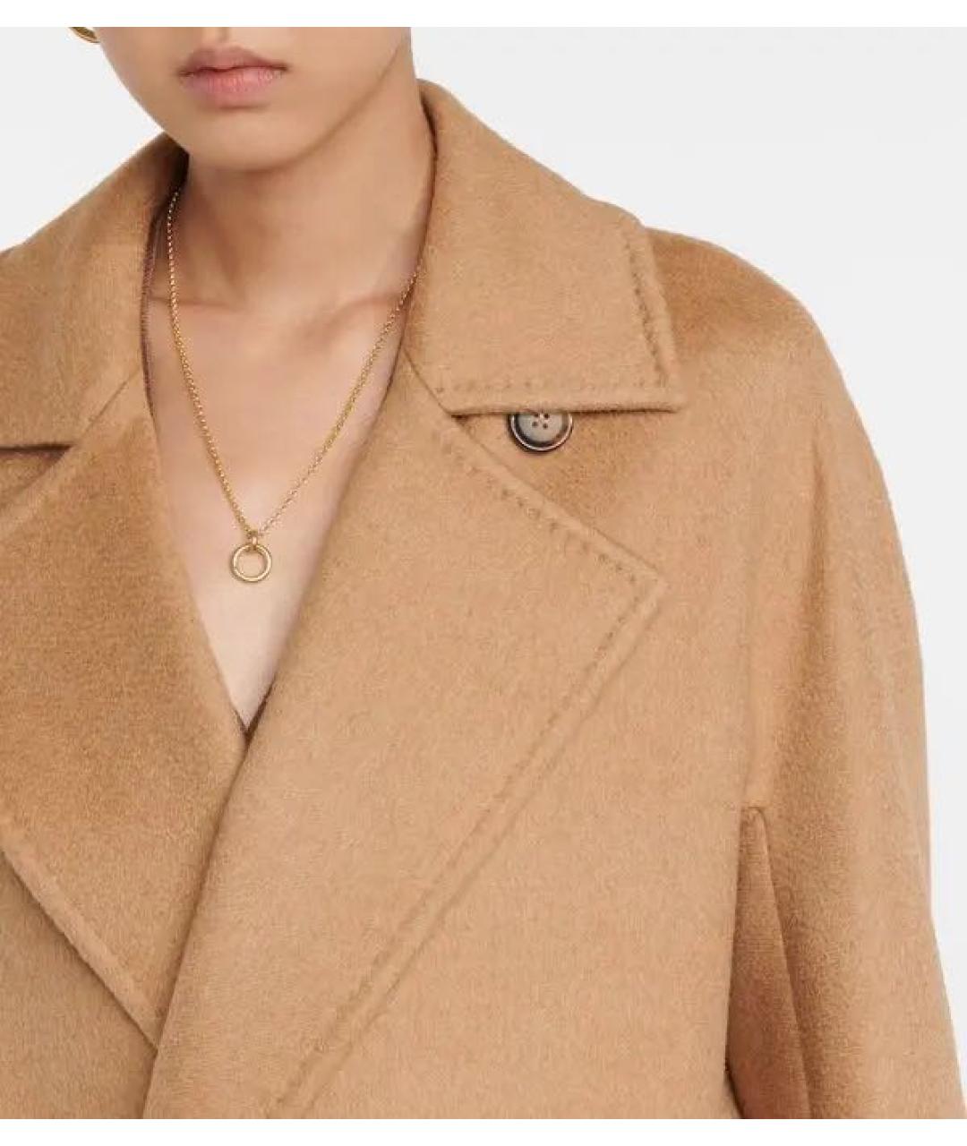 MAX MARA Коричневое шерстяное пальто, фото 7
