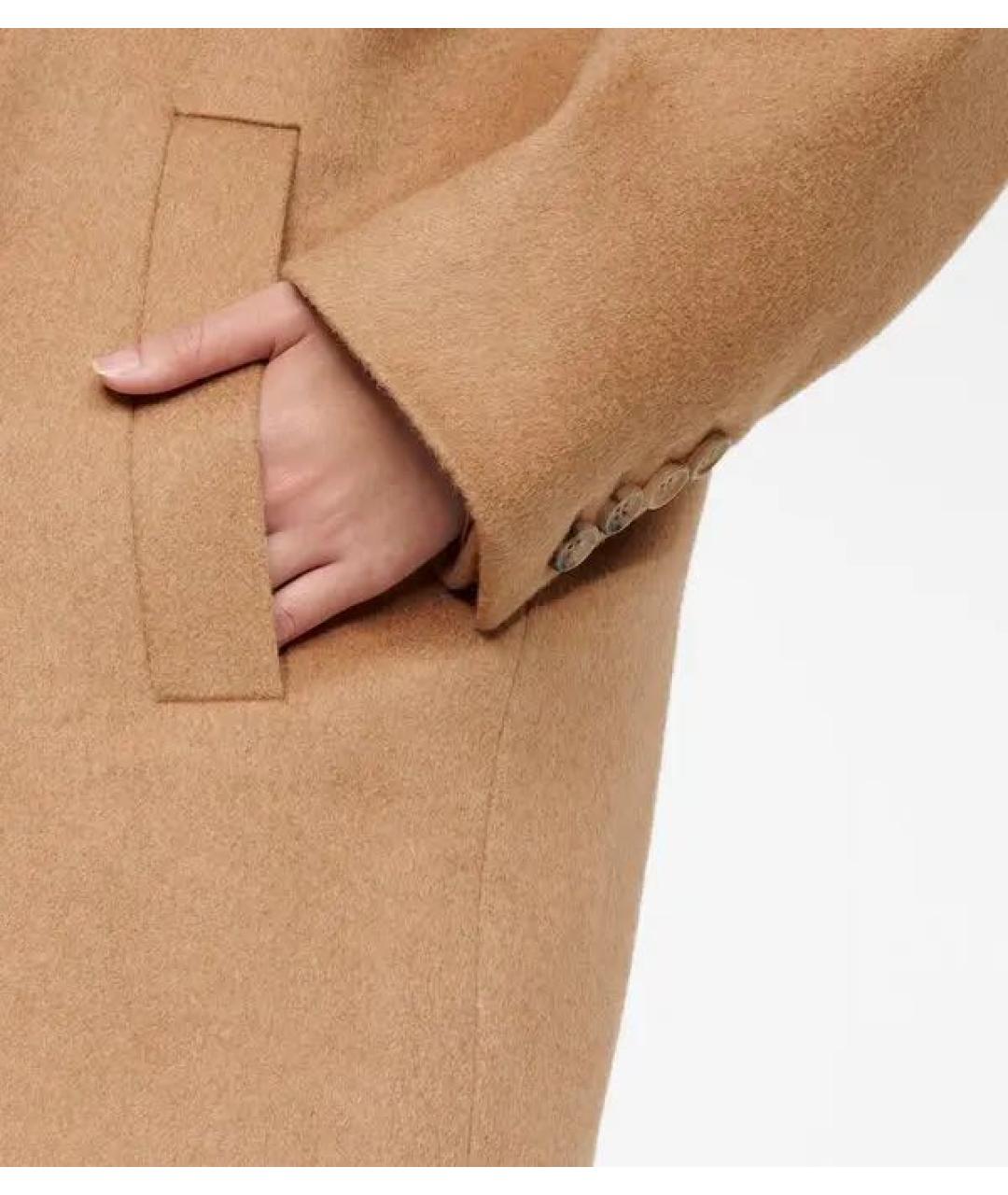 MAX MARA Коричневое шерстяное пальто, фото 8