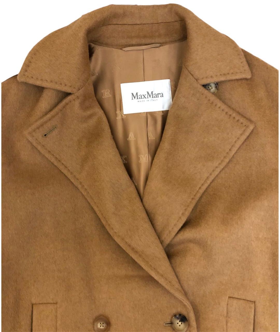 MAX MARA Коричневое шерстяное пальто, фото 3