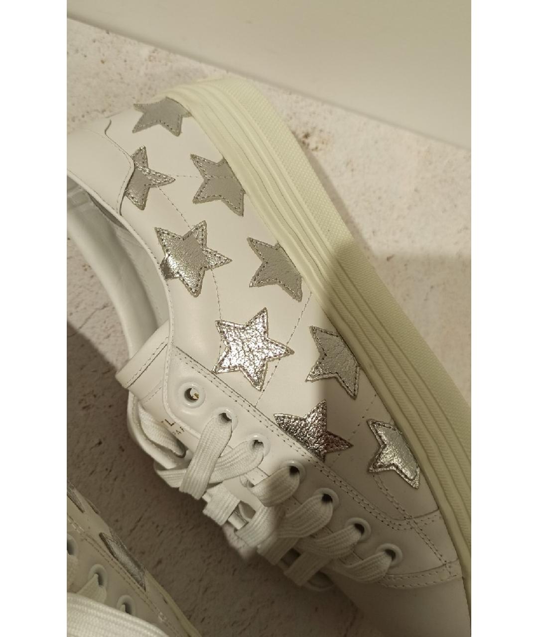 SAINT LAURENT Белые кожаные кеды, фото 6