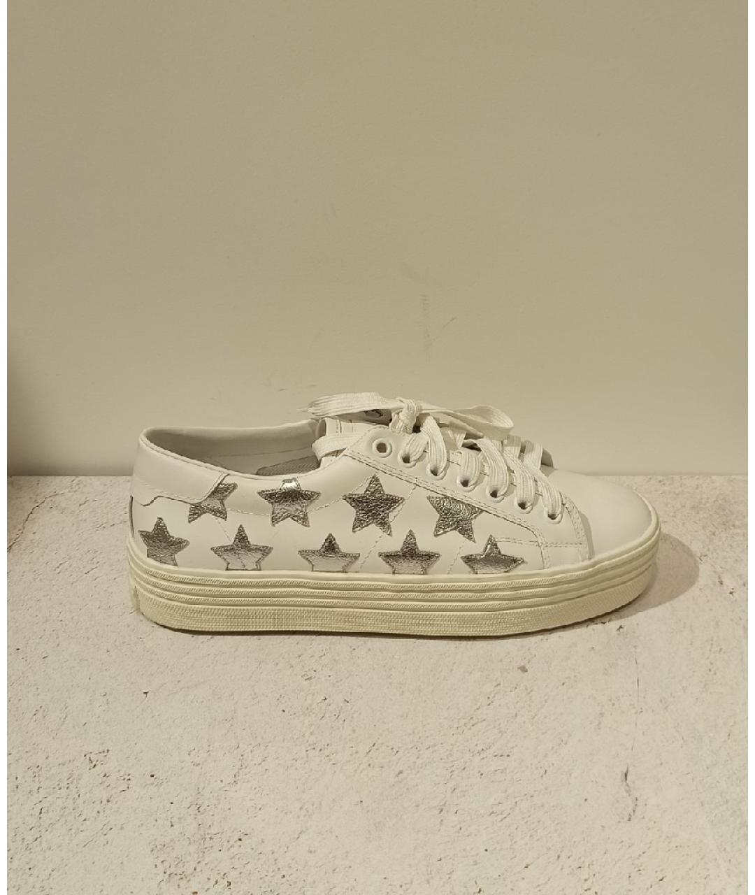 SAINT LAURENT Белые кожаные кеды, фото 7