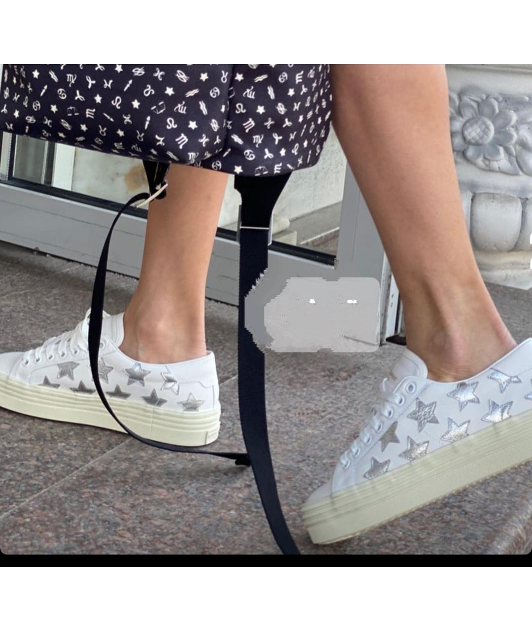 SAINT LAURENT Белые кожаные кеды, фото 8